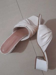 White Heeled Mules