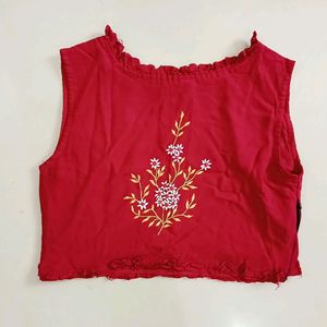 Beautiful Embroidery Ethnic Croptop/Blouse
