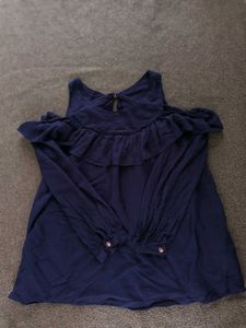 Cold Shoulder Ruffle Top