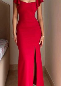 Red Maxi Dress - Elegant
