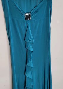 FEROZA BLUE TUBE DRESS CUM SKIRT