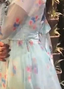 Floral Print Anarkali Set
