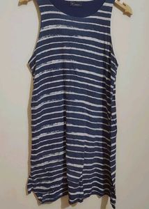 Navy Blue White Lining Camisoles For 34 Bust