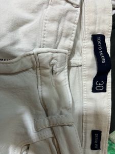 White Skinny Fit Jeans For Women