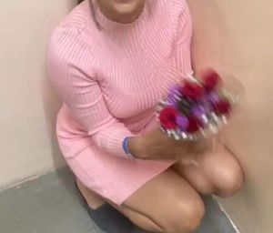 Pink Knit Mini Dress