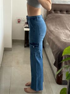 Lyra Denim Cargo Pants