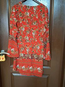 Floral Print Tunic Top