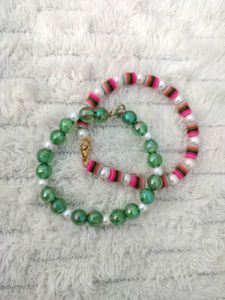 Green Beaded Jewelry Set
