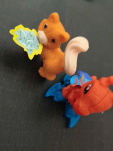 Cute Toy Figures - Squirrel & Dragon