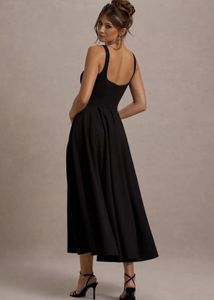 Black fit and flare dress