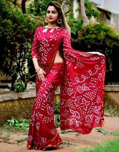 Soft Chiffon Bandhej Saree
