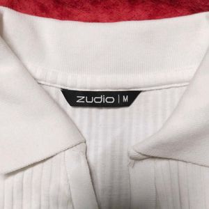 White Button-Down Top