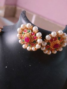 Elegant Pearl Necklace &amp; Earring Set