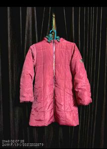 CALVIN KLEIN GIRLS METALLIC PUFFER JACKET ZIPPER