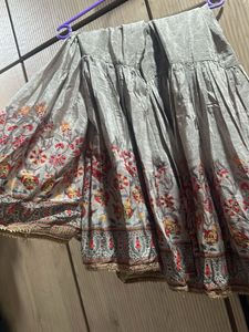 Grey Short Top And Sharara Pants