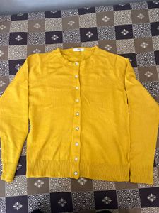 Yellow Knit Cardigan