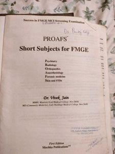 PROAFS Short Subjects for FMGE
