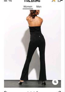 Black Women&#39;s Bodycon Jumpsuit By Freakins