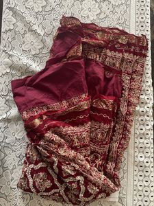 Maroon Festive Saree