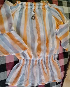 Striped Off-Shoulder Top