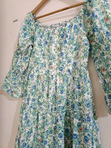 Unused White Floral Dress