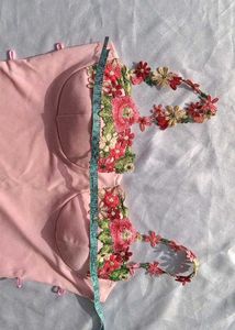 Brand New(Urbanic) Pink Floral Embroidered Dress