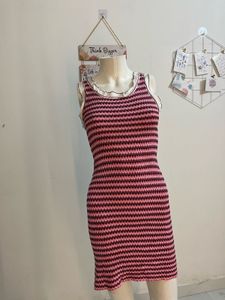 Striped Knit Bodycon Mini Dress