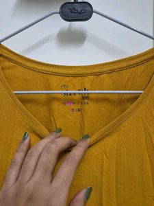 Mustard Solid Tshirt