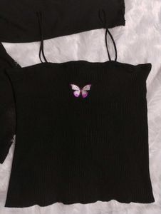 ✨Black Tank Top+Upper Bolero ✨