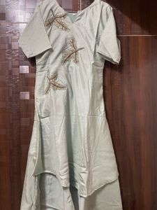 Mint Green Embroidered Kurti