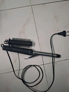 Curling Iron with Brush Attachment