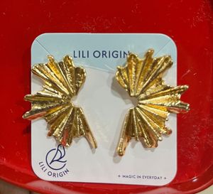 Lili Origin Statement Gold Plated Earrings