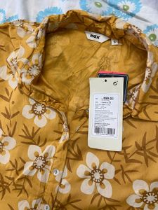 Floral  Mustard Shirt Dress - brand new💃💛