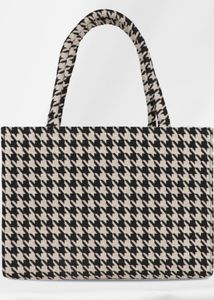 Mini West Geometric Printed Bucket Tote Bag