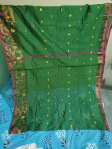 Green &amp; Pink Saree