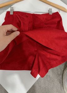 Zara Red Suede Skort