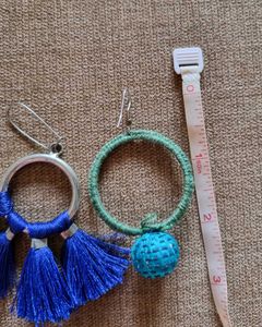 SET OF 2 HANDMADE EARRINGS DANGLERS