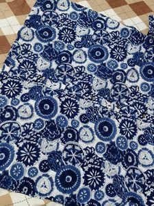 Fabindia Blue Cotton Hand Block Printed Shirt
