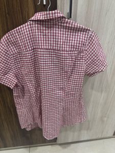 Red &amp; White Checkered Top for women