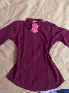 Fitted Shirt Burgundy