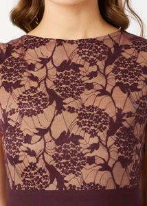 Miss Chase Women Beige&amp;Wine Sleevless Maxi Dress
