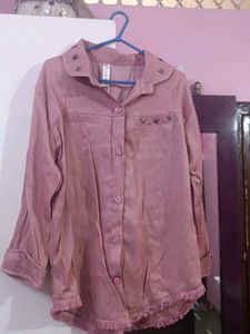 Cute Pink Star Detail Shirt