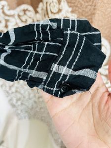 Checkered Black &amp; White Short shirt