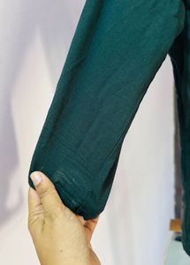 Elegant Green Long Sleeve Top