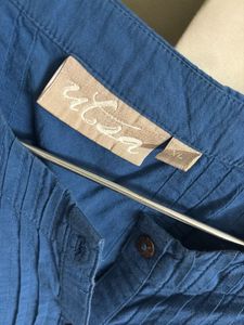 Blue Embroidered Tunic Top