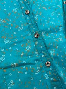 Sea Green Casual Printed Shirt