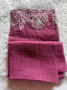 Embroidered Saree with work blouse