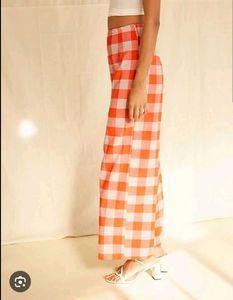 Checkered Wide Leg Pants