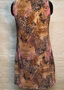 Vintage y2k animal leopard print dress 🐆🩷