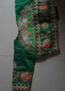 Green saree and blouse
